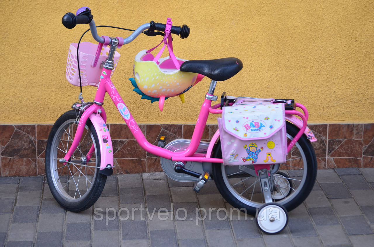 Дитячий велосипед для дівчинки PUKY BabyBorn 16" +шолом+сумки - фото 9 - id-p1735151065