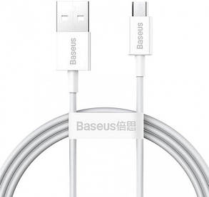 Кабель Baseus Superior Series Fast Charging Data Cable USB to Micro 2A 2m CAMYS-A02 White, фото 1
