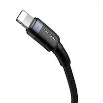 Кабель Baseus Cafule CATLKLF-G1 Type-C-Lightning, PD 18W, 1 м, чорно-сірий, фото 6