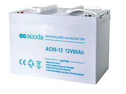 Акумулятор гелевий AGM (100) ACODA AC90-12 12V 90Ah для безперебійного живлення (ДЖБ)