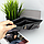 Чоловіче шкіряне портмоне Handycover N4-CHM темно-сіре вертикальне без застібки, фото 8