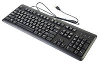 Клавиатура проводная USB HP KU-1156 (672647) черная бу