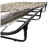 Розкладачка ліжко розкладне туристичне одномісне з матрацом для дому для відпочинку для пікніка для гостей, фото 7