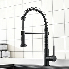 Змішувач для кухні REA SPRING BLACK чорний *, фото 4
