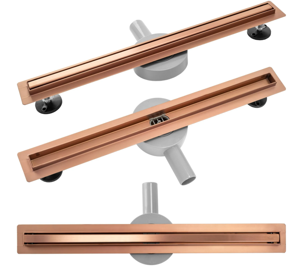 Трап для душу REA NEO SLIM PRO BRUSHED COPPER 60 см.