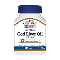 Жирные кислоты 21st Century Norwegian Cod Liver Oil, 110 капсул