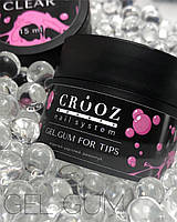 Гель жуйка для гелевих тіпс та об'ємних дизайнів Crooz Gum Gel, 15 мл.