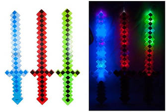 Алмазний меч Minecraft/Майнкрафт зі звуковими та світловими ефектами 62 см