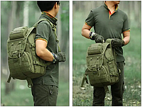 Рюкзак тактичний Військовий об'єм 35-40 л Black Чорний, зелений. Рюкзак для військового, солдата, зсу армійськ Хаки