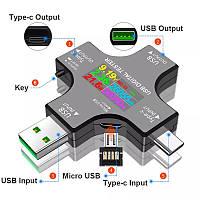 Тестер ATORCH J7-c измеритель емкости тока напряжения сопротивления мощности USB Type C ЮСБ ТайпСи мультиметр