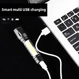 Ліхтарик ручний USB COP BL-511 компактний потужний акумуляторний LED, фото 5