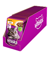 Whiskas Віскас вологий корм курка в желе консерва пауч 24*100 гр