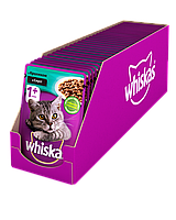 Whiskas Вискас влажный корм для кошек кролик в соусе консерва пауч 24*100 гр