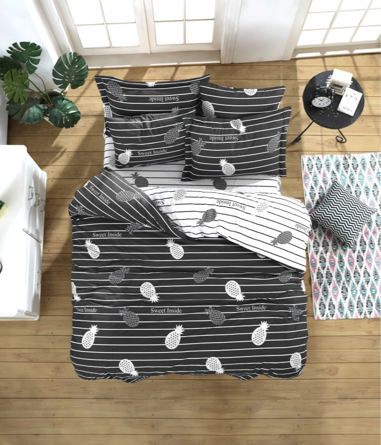 Постільна білизна ранфорс Inside антрацит, фото 1