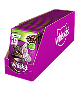 Whiskas Віскас вологий корм ягня в желе консерва пауч 24*100 гр