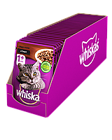 Whiskas Віскас вологий корм індичка в соусі консерва пауч 24*100 гр