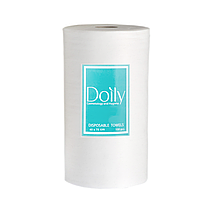 Рушники в рулоні Doily® 50х80 см (100 шт/рул) зі спанлейсу 40 г/м2  Текстура: гладка