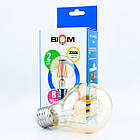 Світлодіодна лампа Biom FL-411 A60 8 W E27 2350K Amber, фото 3