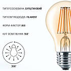 Світлодіодна лампа Biom FL-411 A60 8 W E27 2350K Amber, фото 5