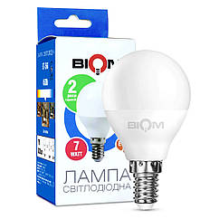 Світлодіодна лампа Biom BT-566 G45 6 W E14 4500 K матова