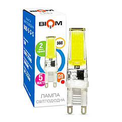 Світлодіодна лампа Biom G9 5 W 2508 3000 K AC220