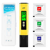 PH-метр для вимірювання кислотності 0.00-14pH, портативний, калібрування, фото 3