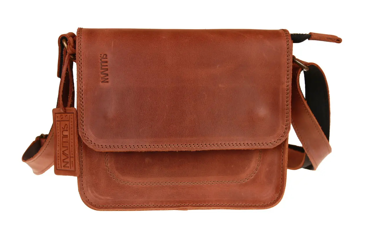 Жіноча маленька шкіряна сумка клатч крос-боді через плече з натуральної шкіри світло-коричнева