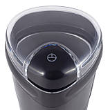 Кавомолка електрична Kamille KM-6730 150W Чорний Подрібнювач для кавових зерен Кавомолка, фото 3