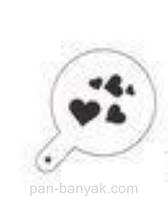 Трафарет для капучино Martellato "серце" d9,5 см (MS 1)