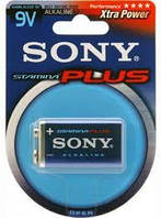Батарейка Sony lr 6f22 stamina plus (крона) 1 штука (00643)