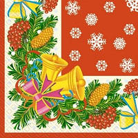 Серветка Марго Новорічна 3 шарі 20 штук 33х33 см (640452/6)