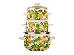 Набір посуду Epos Смакина 6 предметів емальована сталь (No6 Смаколуватість)