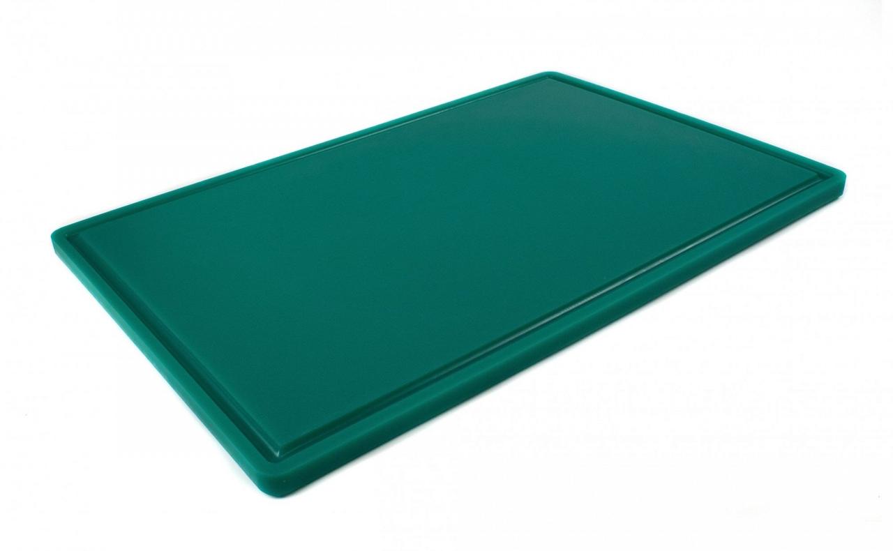 Дошка кухонна One Chef зелена з жолобом 60х40 см h1,8 см hdpe (поліетилен високої щільності) (113006)
