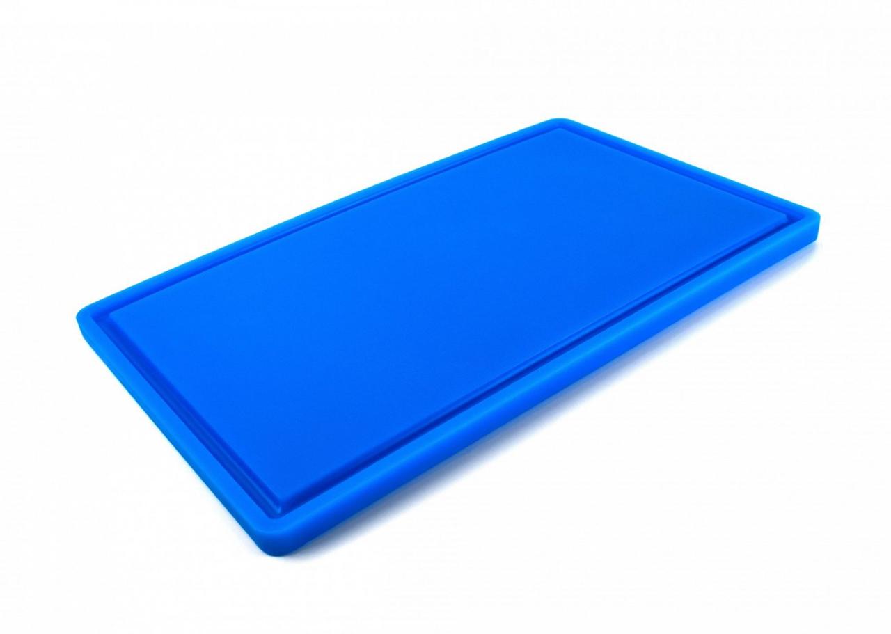 Дошка кухонна One Chef синя з жолобом 50х30 см h1,8 см hdpe (поліетилен високої щільності) (113009)