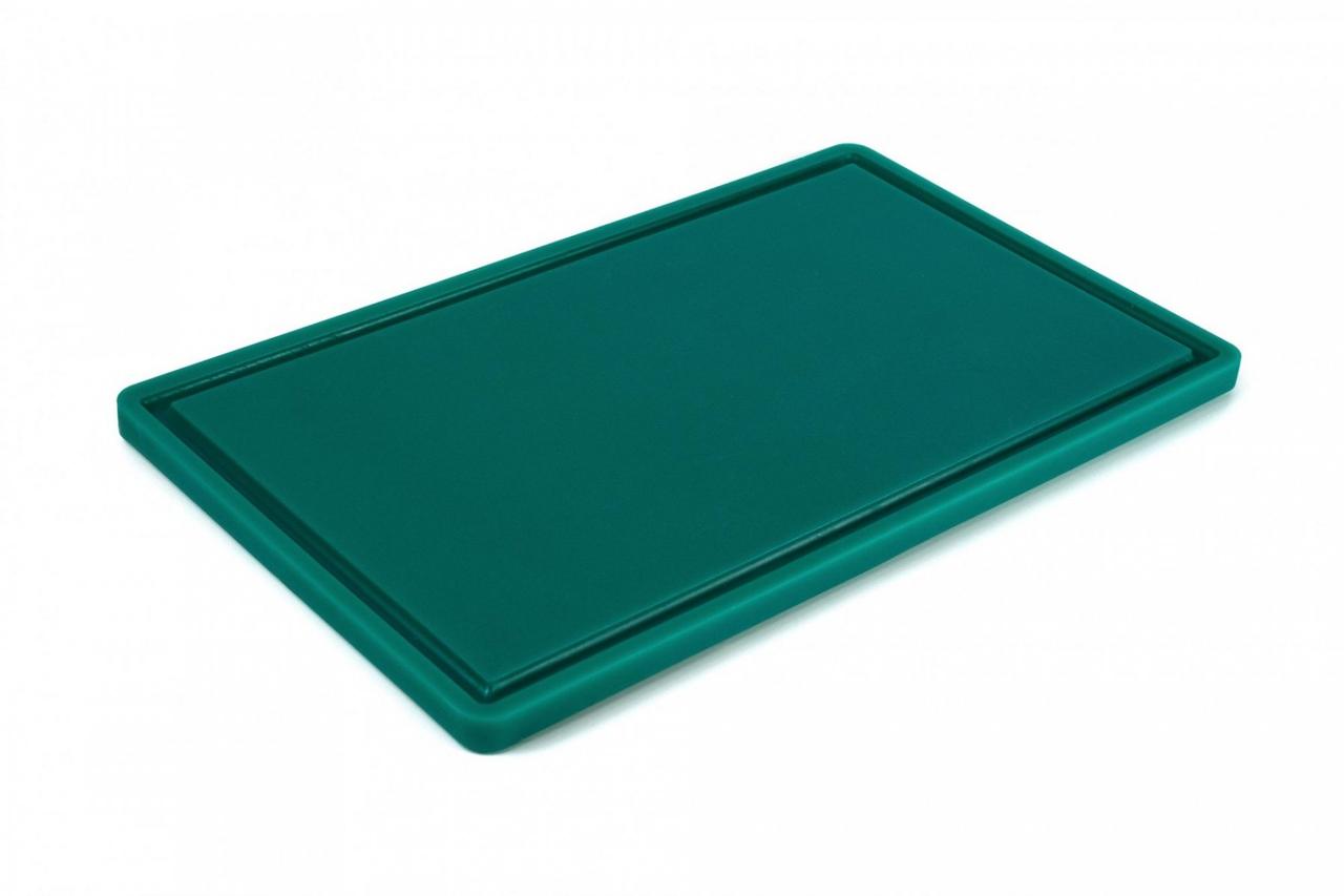 Дошка кухонна One Chef зелена з жолобом 50х30 см h1,8 см hdpe (поліетилен високої щільності) (113012)