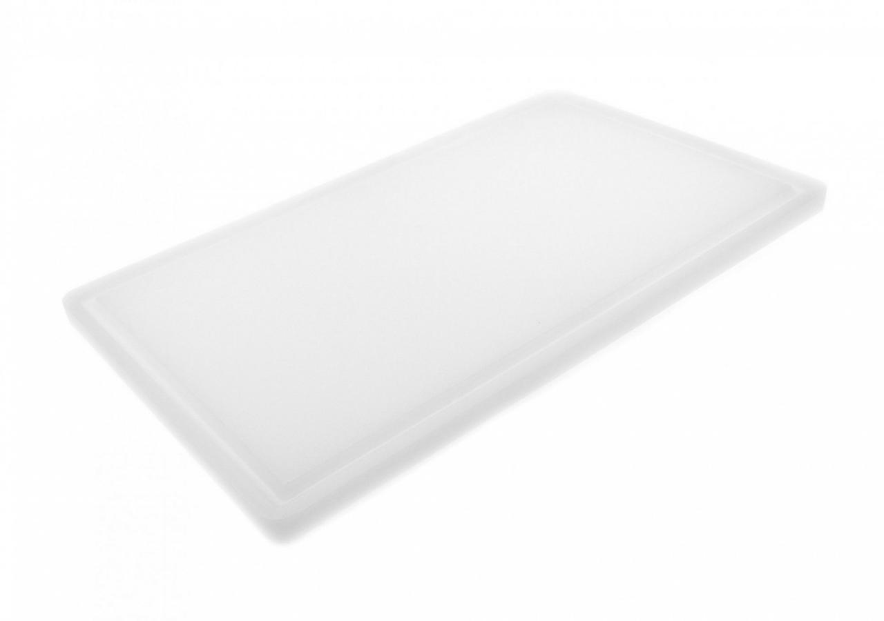 Дошка кухонна One Chef біла з жолобом 50х30 см h1,8 см hdpe (поліетилен високої щільності) (113010)