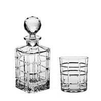 Набір для віскі Bohemia Timesquare (графин 600мл+ стакани 300мл-6шт) 7 предметів богемське скло
