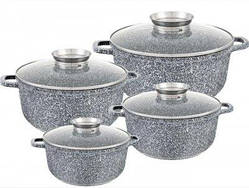 Набір посуду Edenberg 10 предметів алюміній із мармуровим покриттям (8035 EB)