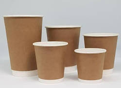 Стакан паперовий Iris-Plast Double wall крафт 400 мл (102641/25шт)
