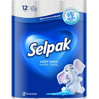 Рушник паперовий Selpak Pro Premium 3 кулі 12 штук паперовий (125001)