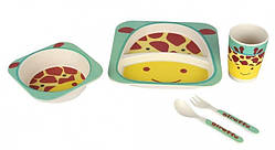 Набір для дітей Eco Frendly Жирафа 5 предметів бамбук (2770-1)