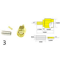 Конектор RP-SMA Male Crimp