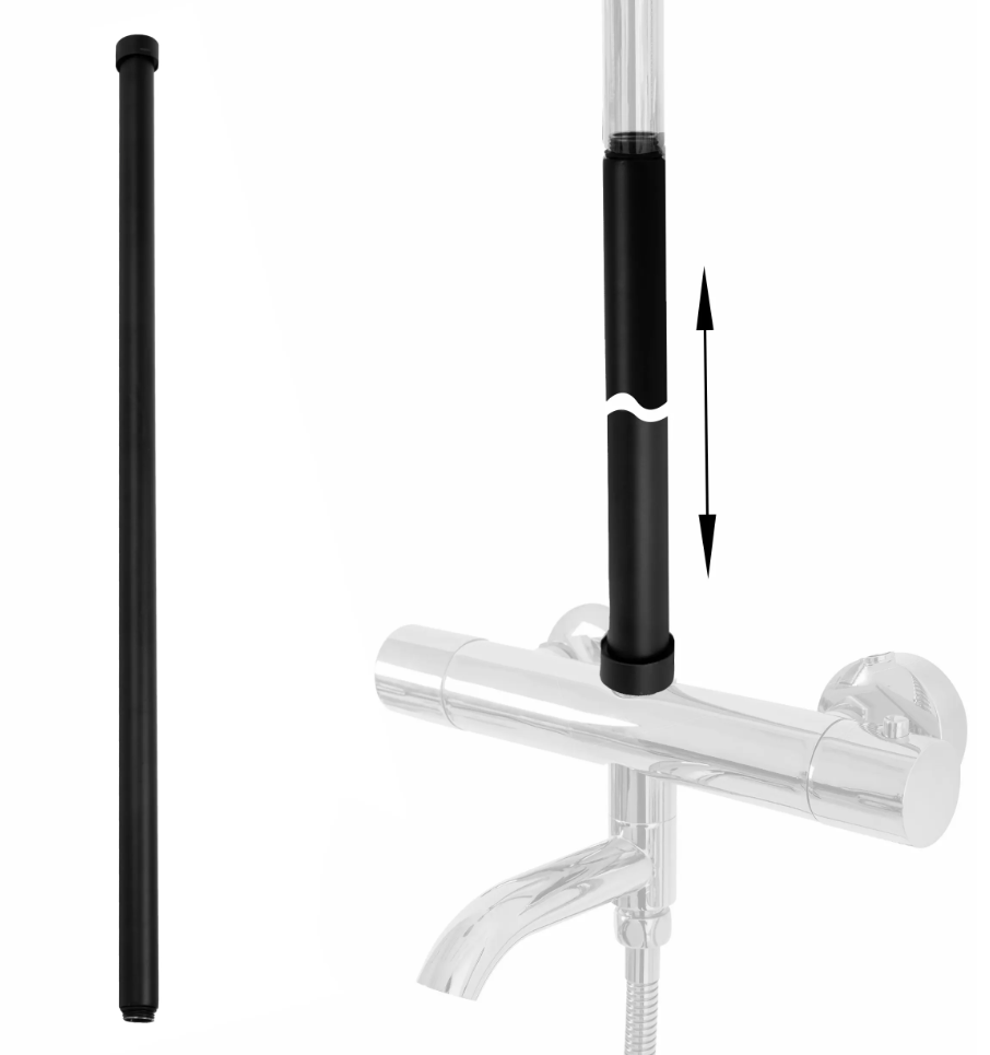 Подовжувач для душового гарнітуру REA BLACK 60 см чорний *