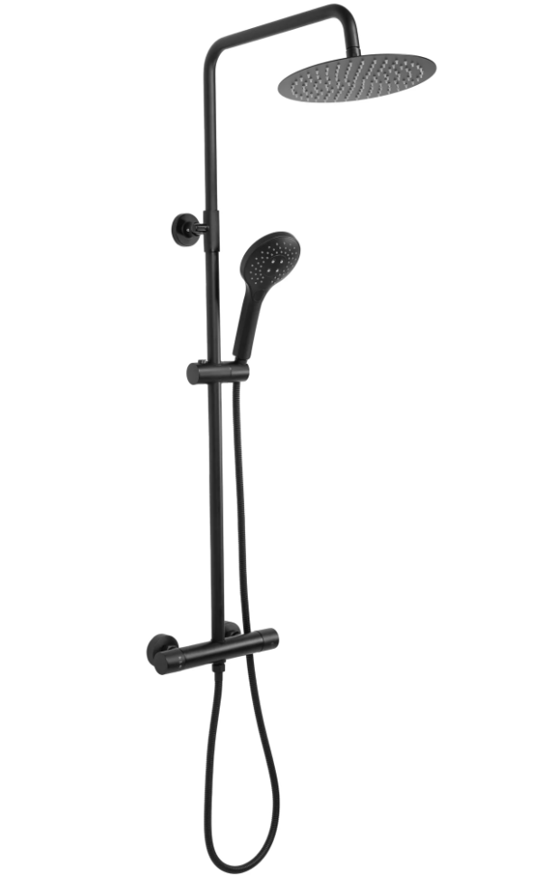 Душовий гарнітур REA VINCENT BLACK чорний з термостатом *