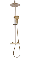 Душовий гарнітур REA VINCENT BRUSHED GOLD матове золото з термостатом, фото 4