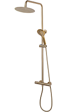 Душовий гарнітур REA VINCENT BRUSHED GOLD матове золото з термостатом, фото 5