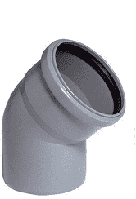 Кут каналізаційний EVCI 45* — 110 мм (діаметр)