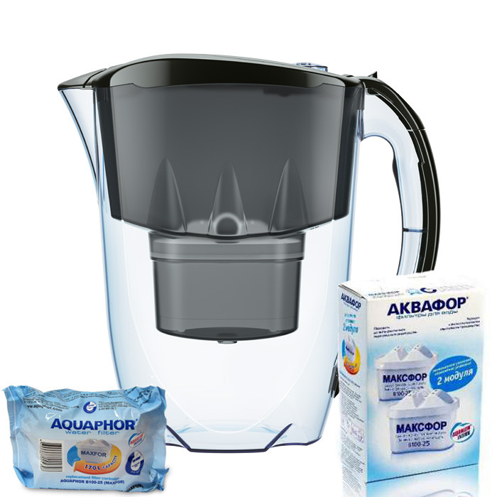 Фильтр для воды кувшин Аквафор Джаспер с 3 картриджами В25, цена 575 ...
