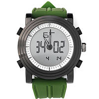Мужские спортивные часы Besta Slava зеленые с гравировкой
