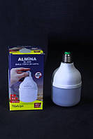 Аварийная лампочка с аккумулятором Almina DL-2024,20W(фонарик, налобный фонарь, Светодиодная смарт-лампа) ON